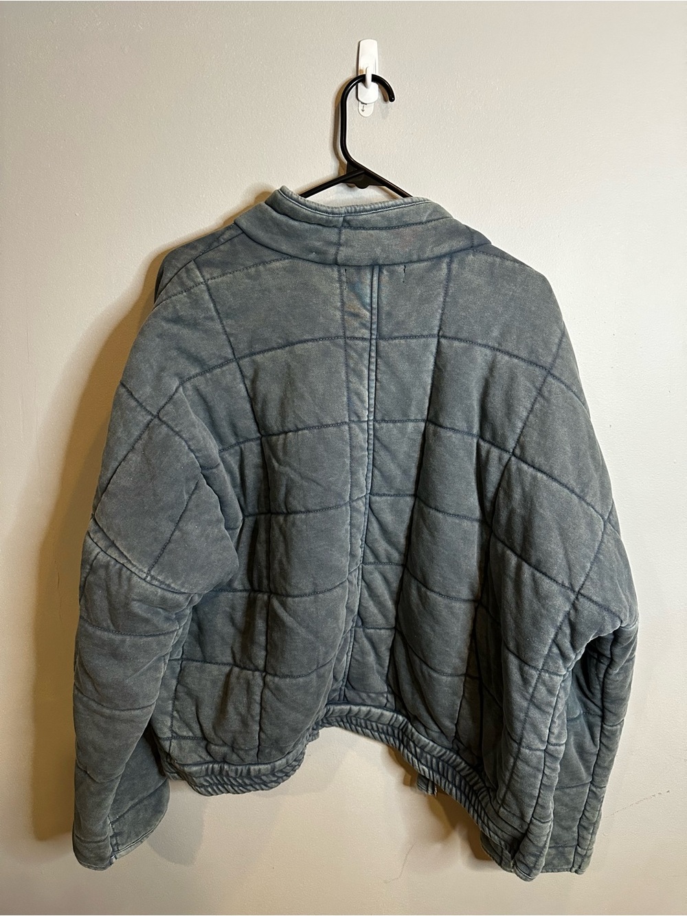 Forever 21 Slate Blue Quilted Zip Jacket - Picture 4 of 4